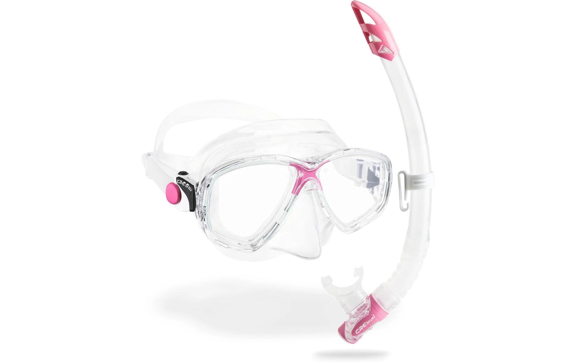 CRESSI MAREA + GAMMA COMBO CLEAR/PINK