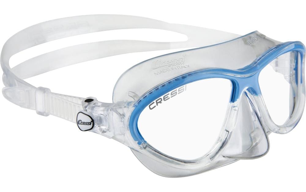 CRESSI MOON KID MASK SIL CLEAR/FRAME BLUE