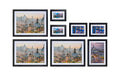 COCON Bilderrahmen Set à 8, schwarz MDF, Kunststoff Abdeckung