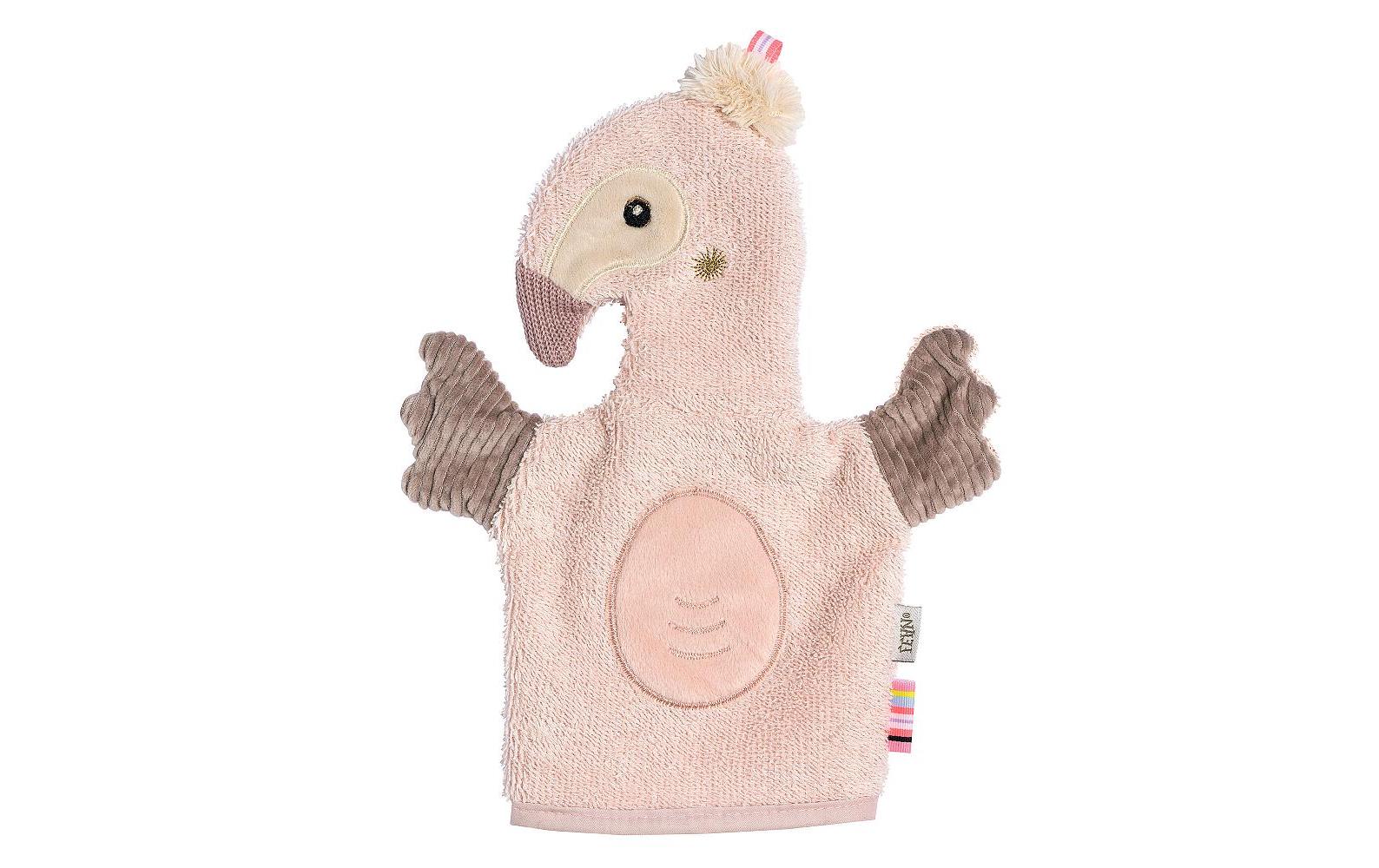Fehn Waschhandschuh Flamingo Rose ab 0+ Monaten
