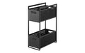 Yamazaki Aufbewahrungskorb TOWER ABS/Stahl, B 16 x T 32,5 x H 46 cm, Schw.