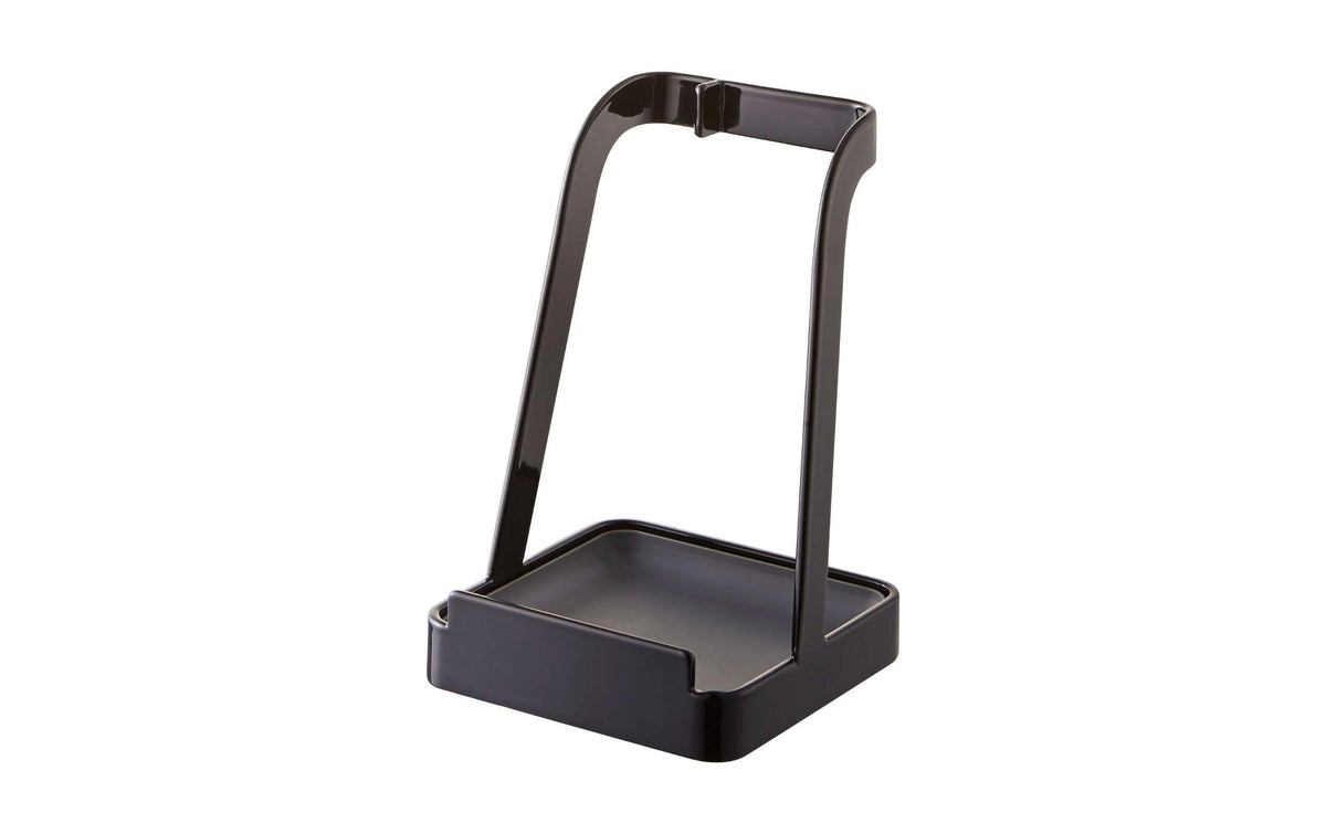 Yamazaki Kochlöffel- und Topfdeckelständer Stahl, B 10 x T 10 x H 15 cm, Schwarz