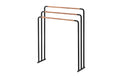 Yamazaki Handtuchständer PLAIN Stahl/MDF, B 70 x T 19 x H 83 cm, Schwarz