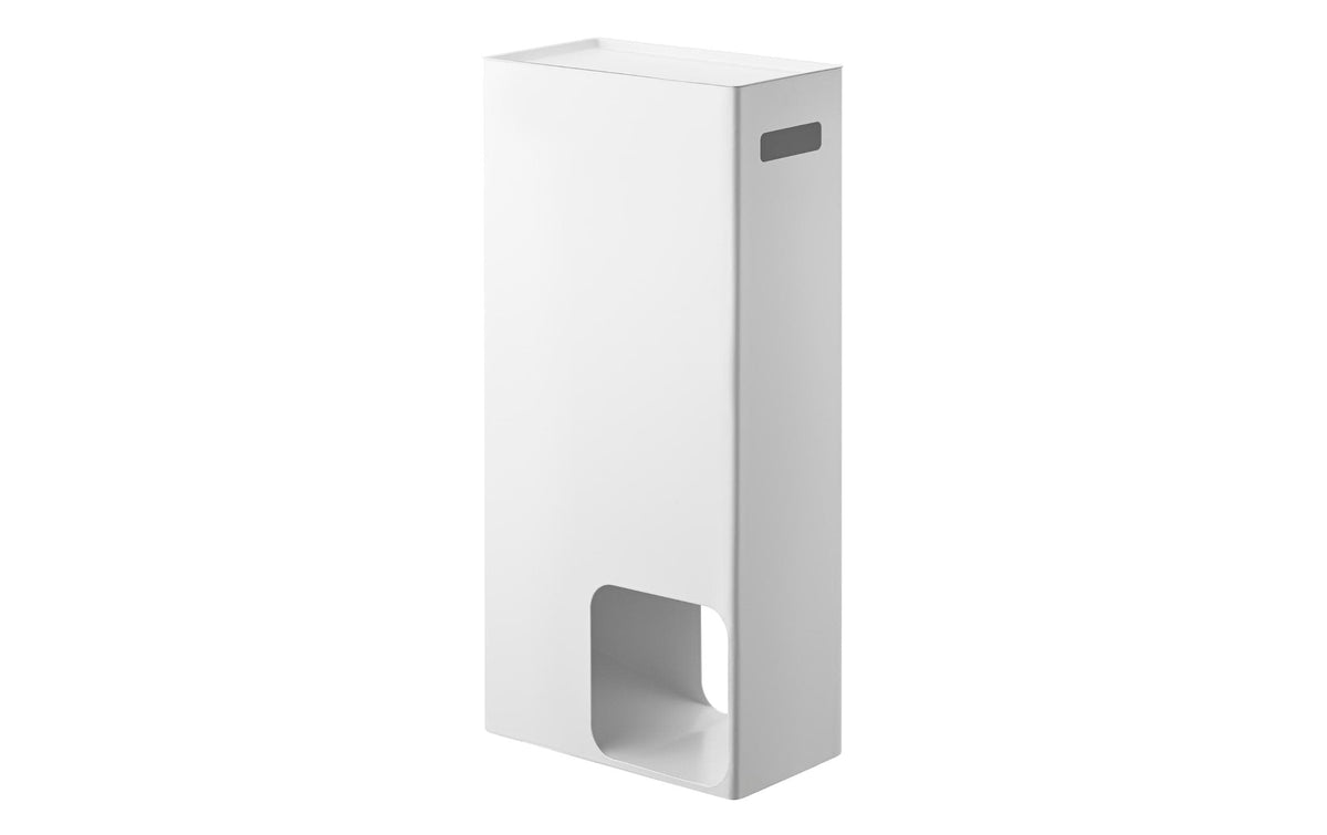 Yamazaki Toilettenpapierst. TOWER Stahl, B 23 x T 12,5 x H 48 cm, Weiss