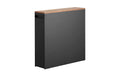 Yamazaki Nischenregal Tower Stahl/MDF, Schwarz