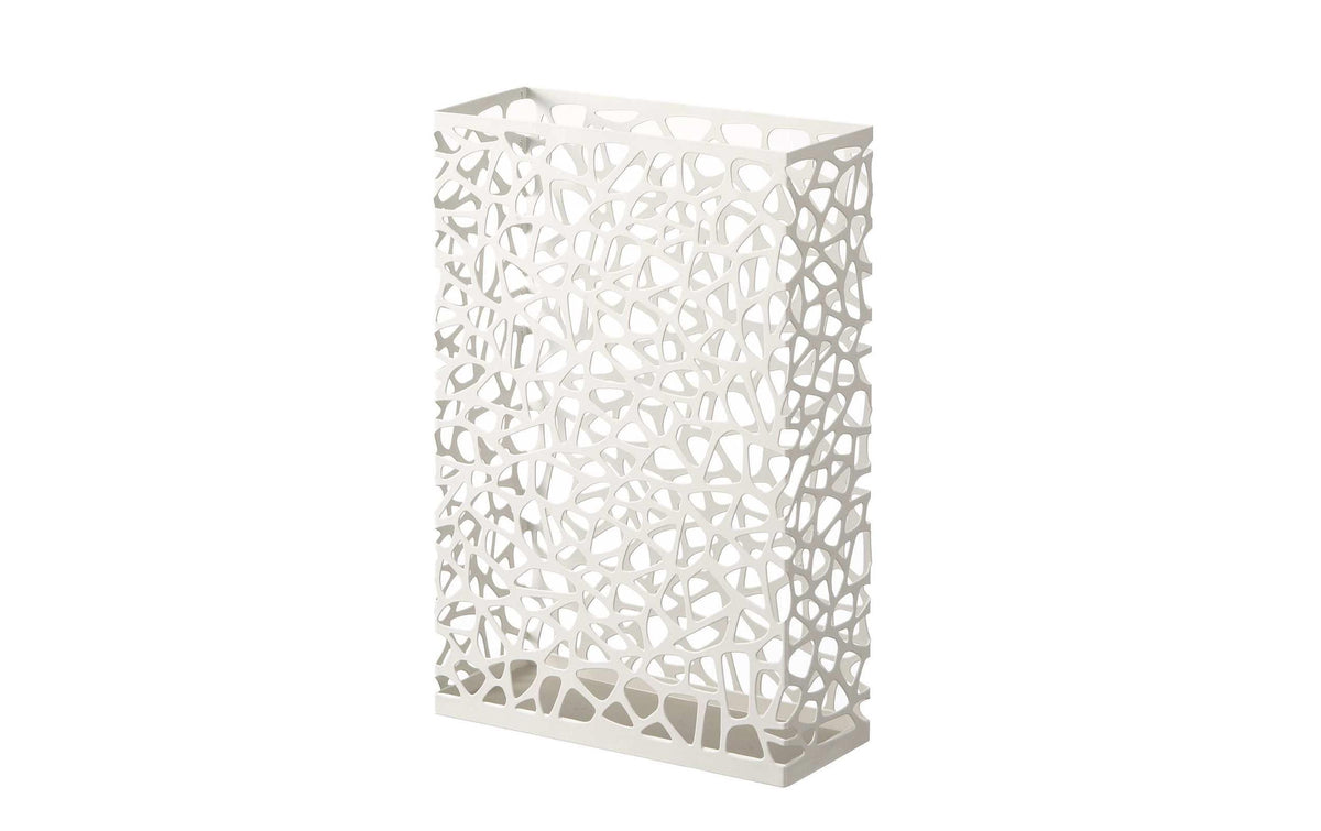 Yamazaki Schirmständer Nest Stahl, B 30 x T 12 x H 45 cm, Weiss