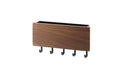 Yamazaki Schlüsselbrett RIN magnetisch Stahl/Sperrholz, Schwarz/Braun