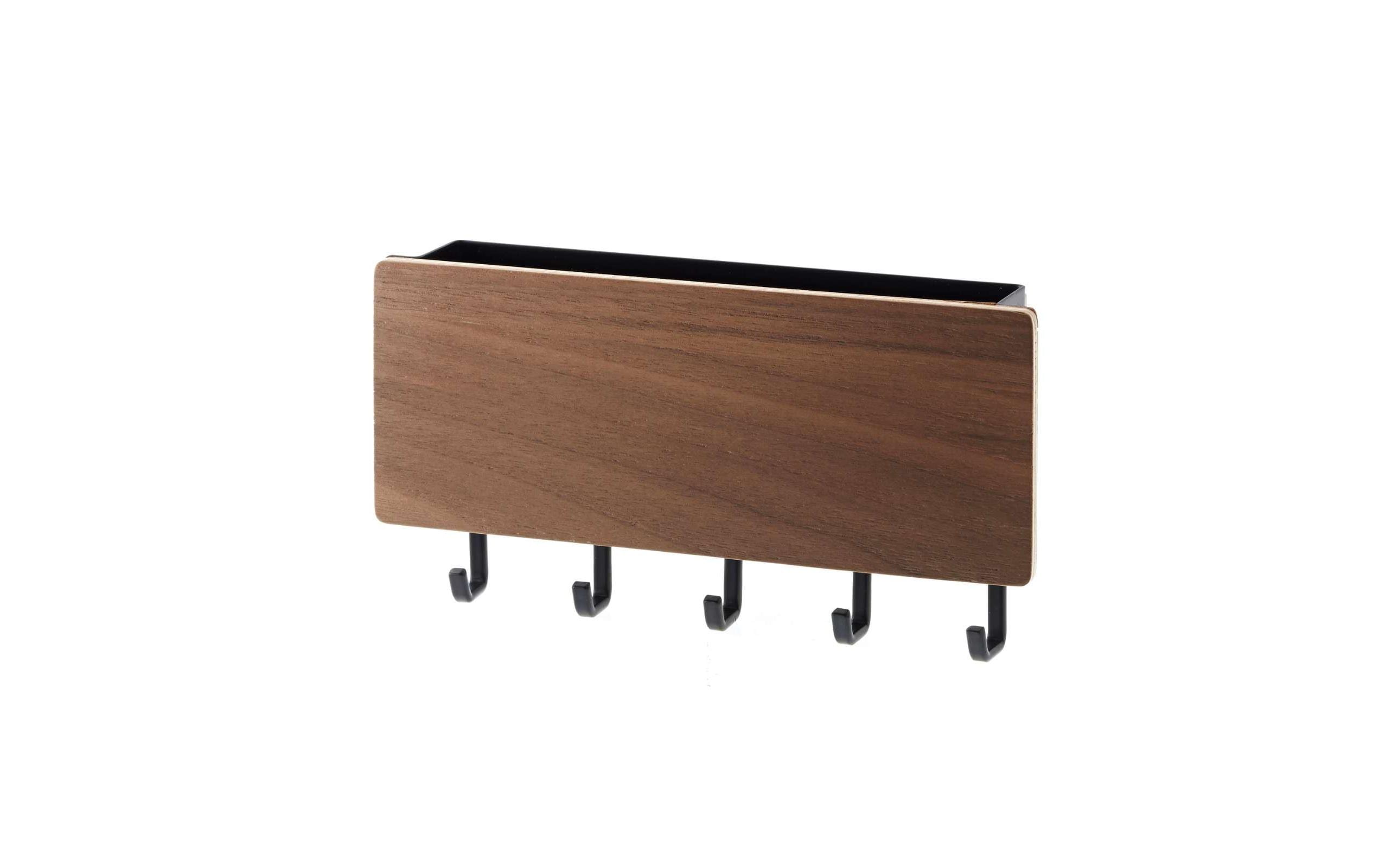 Yamazaki Schlüsselbrett RIN magnetisch Stahl/Sperrholz, Schwarz/Braun