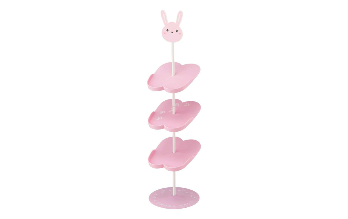 Yamazaki Kinder-Schuhregal Hase Stahl, B 18 x T 18 x H 67 cm, Pink