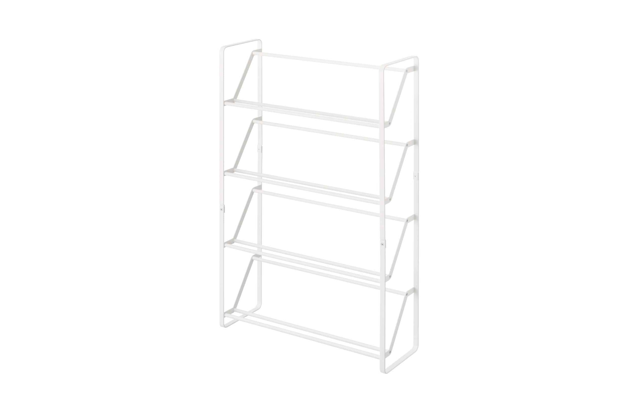 Yamazaki Schuhregal Frame Stahl, B 53 x T 17.5 x H 80 cm, Weiss