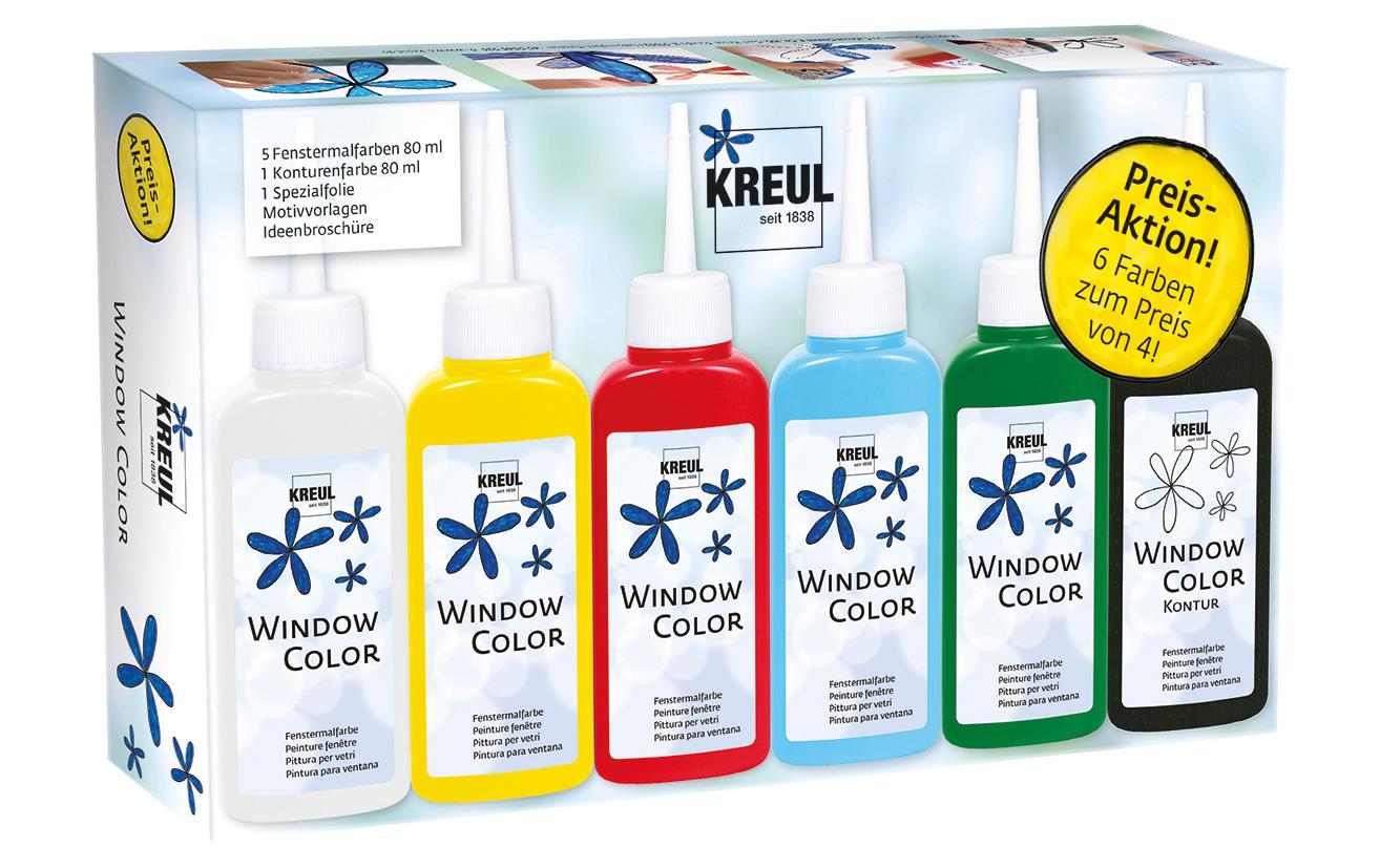 Kreul Window Color Aktionsset 80ml, 6 Stück