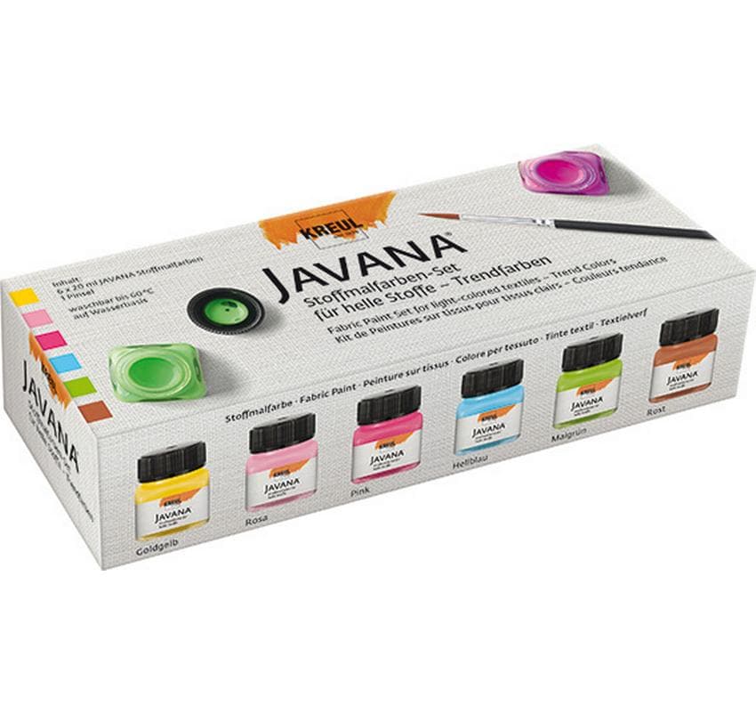 Kreul Javana Stoffmalfarben Set Trendfarb 6 x 20 ml