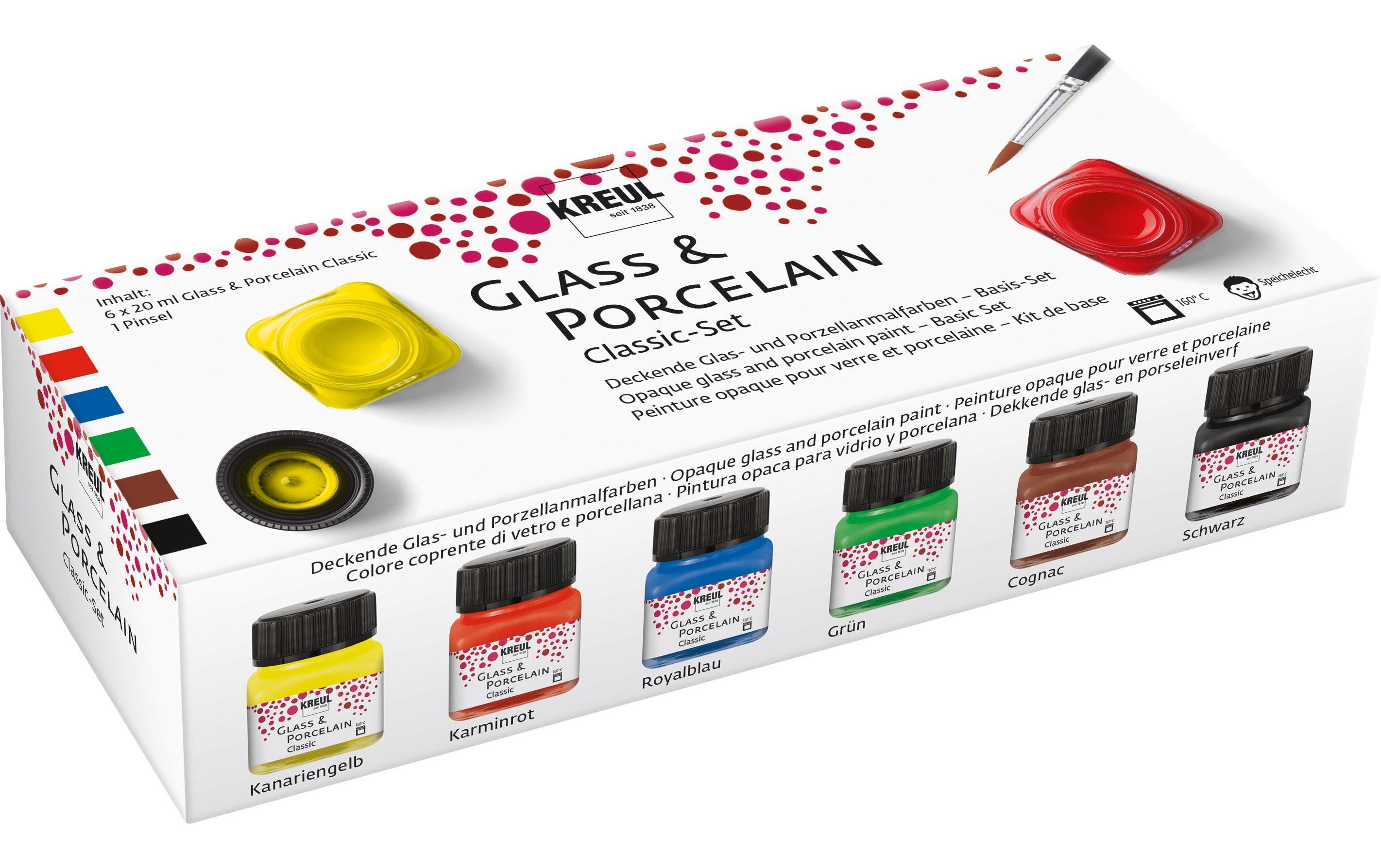 Kreul Glass & Porcelain Classic Set 6 x 20 ml