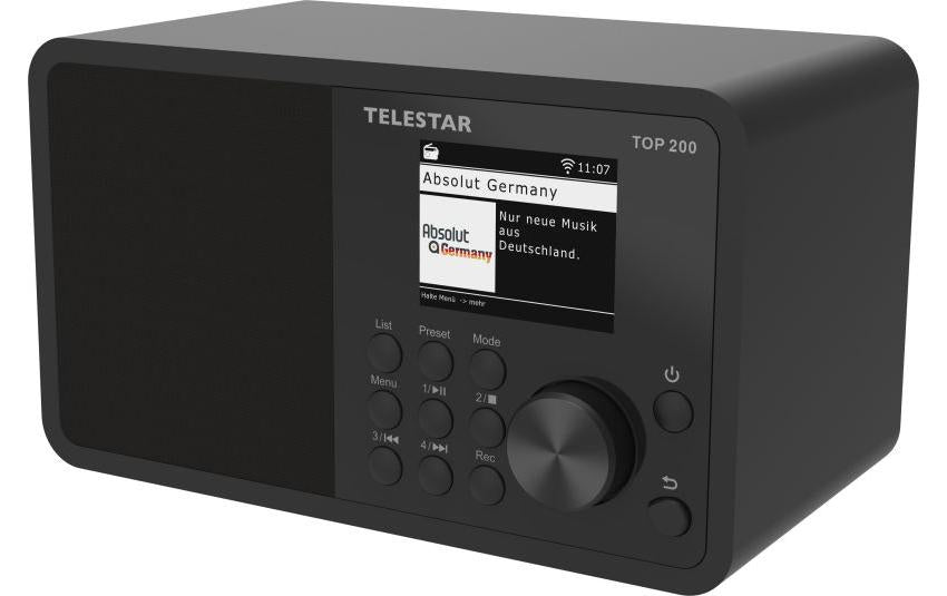 Telestar WLAN-Digitalradio TOP 200 Schwarz, Internet, BT 5.3, USB-Rec, App