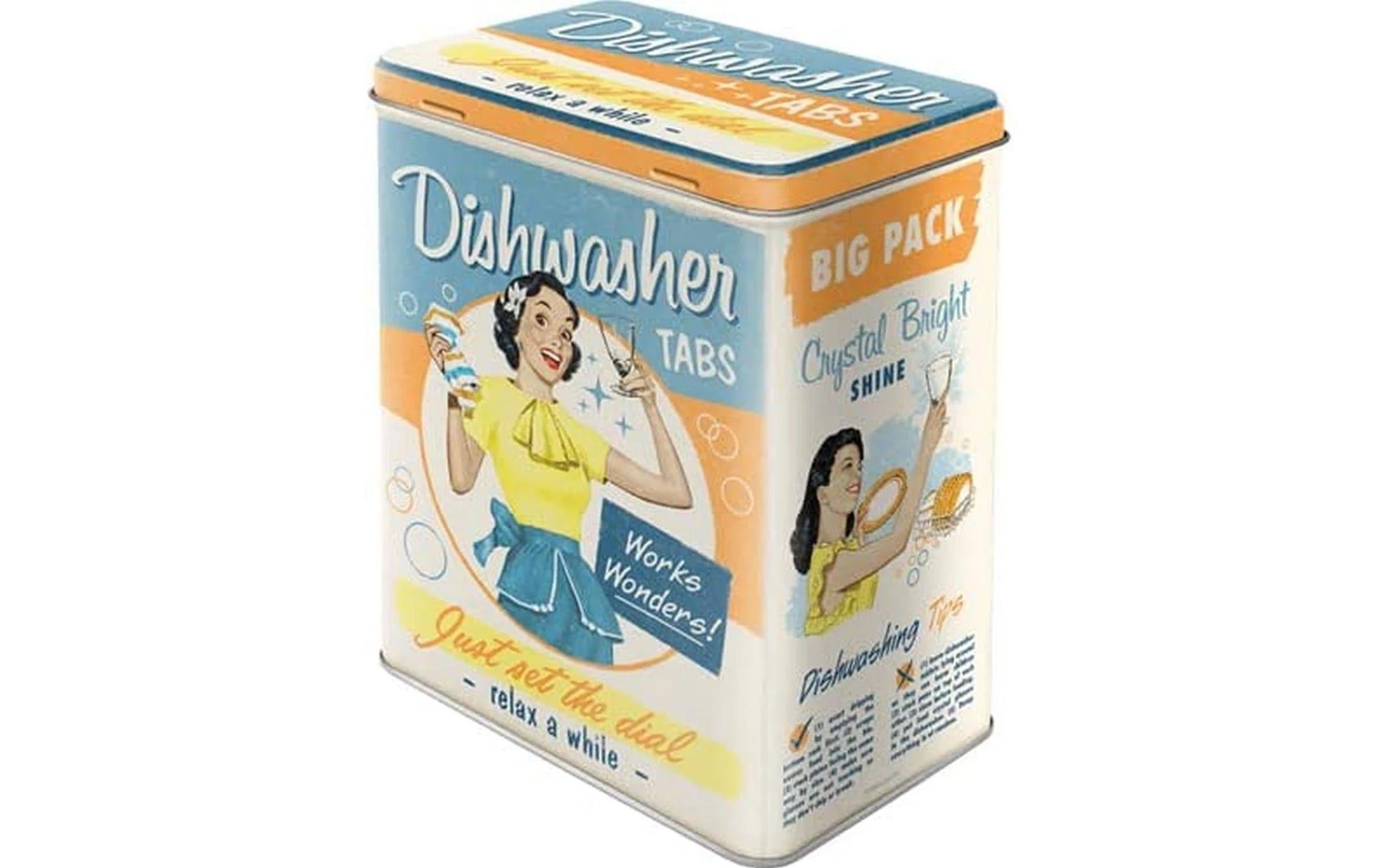 Nostalgic Art Vorratsdose DishwasherTabs,3L Metall, 14x20x10 cm
