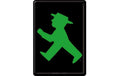 Nostalgic Art Postkarte Ampelmann Grün Metall, 14x10 cm, Papierbeschichtet,Couvert