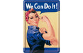 Nostalgic Art Postkarte We can do it Metall, 14x10 cm, Papierbeschichtet,Couvert