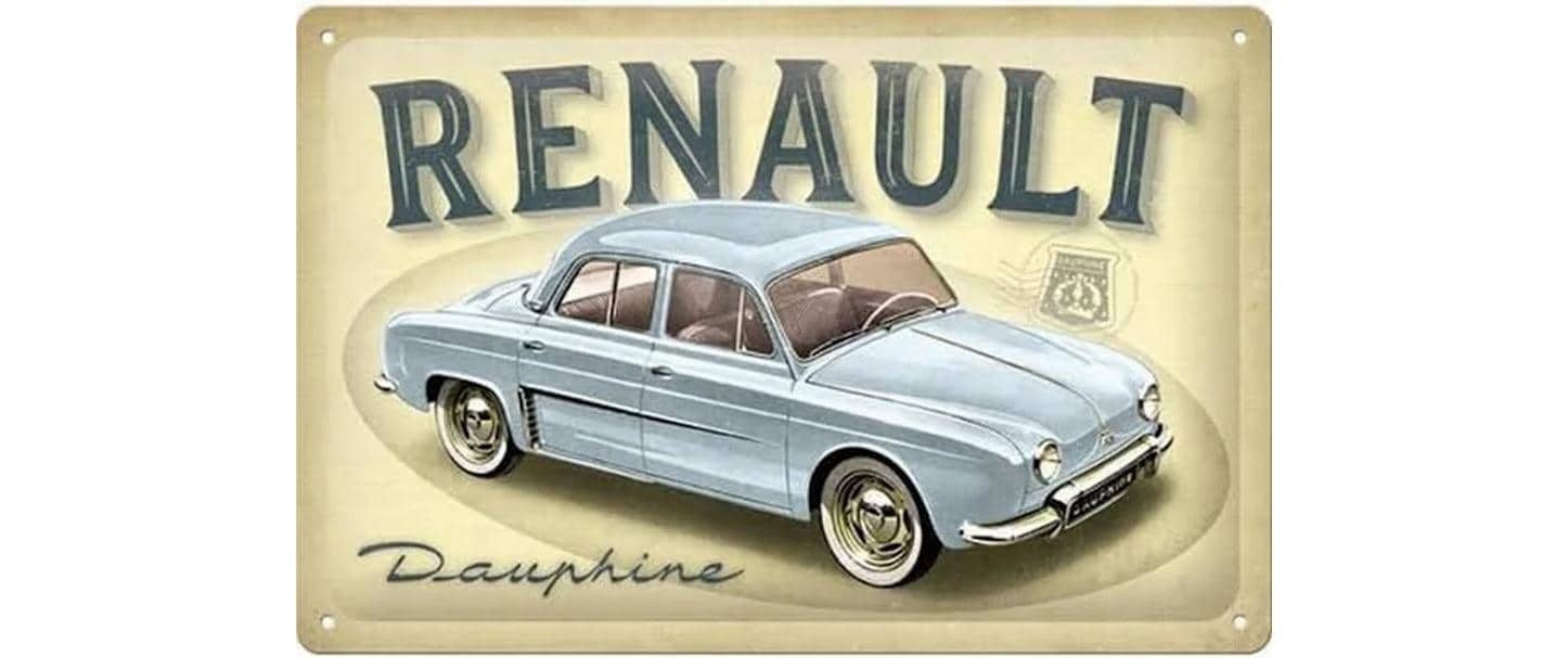 Nostalgic Art Schild Renault Dauphine Metall, 20x30 cm