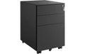 Songmics Rollcontainer schwarz, Schloss 52x39x60cm, mit 3 Schubladen