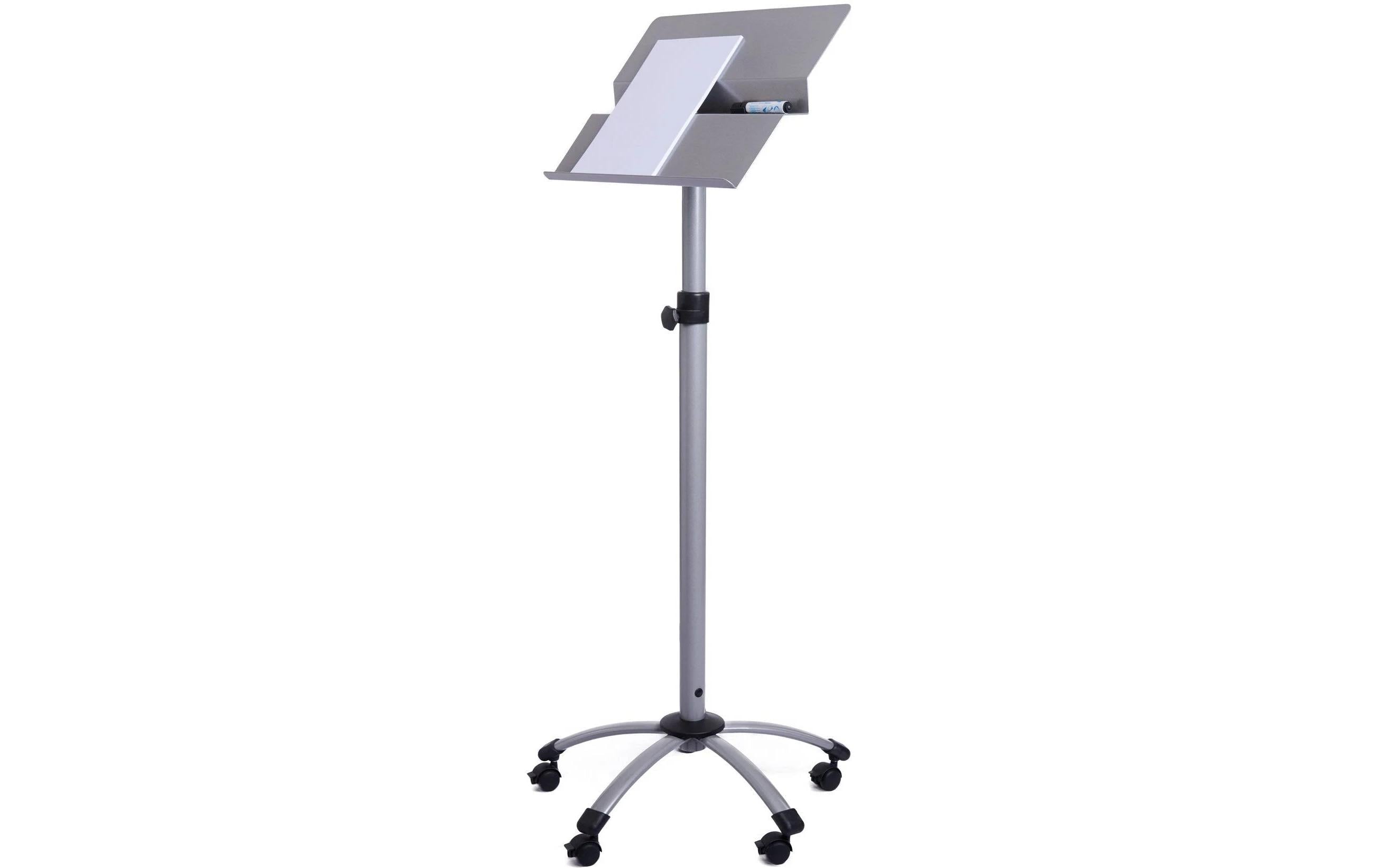 Rocada mobiles Rednerpult Metall silber