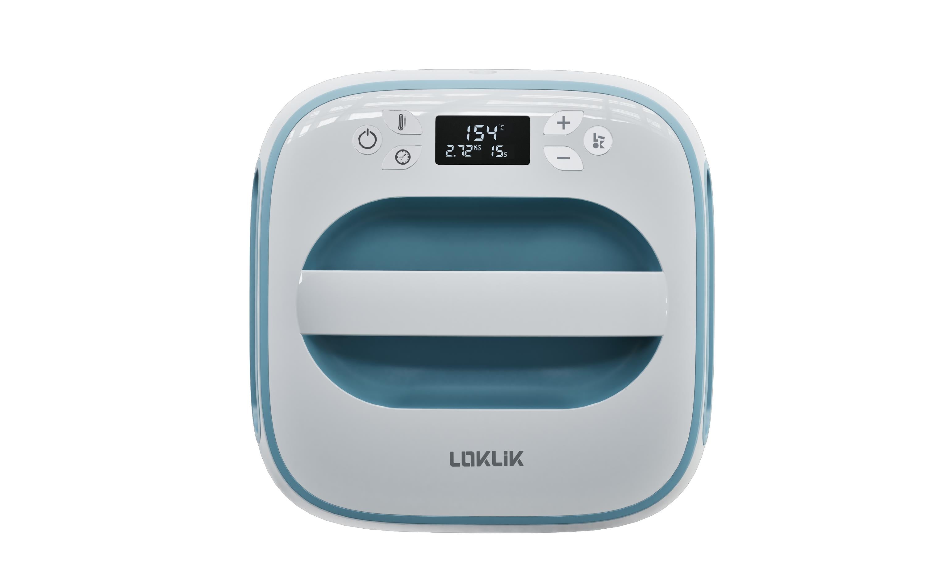 Loklik Transferpresse Easy weiss/blau 25,5 x 25,5 cm