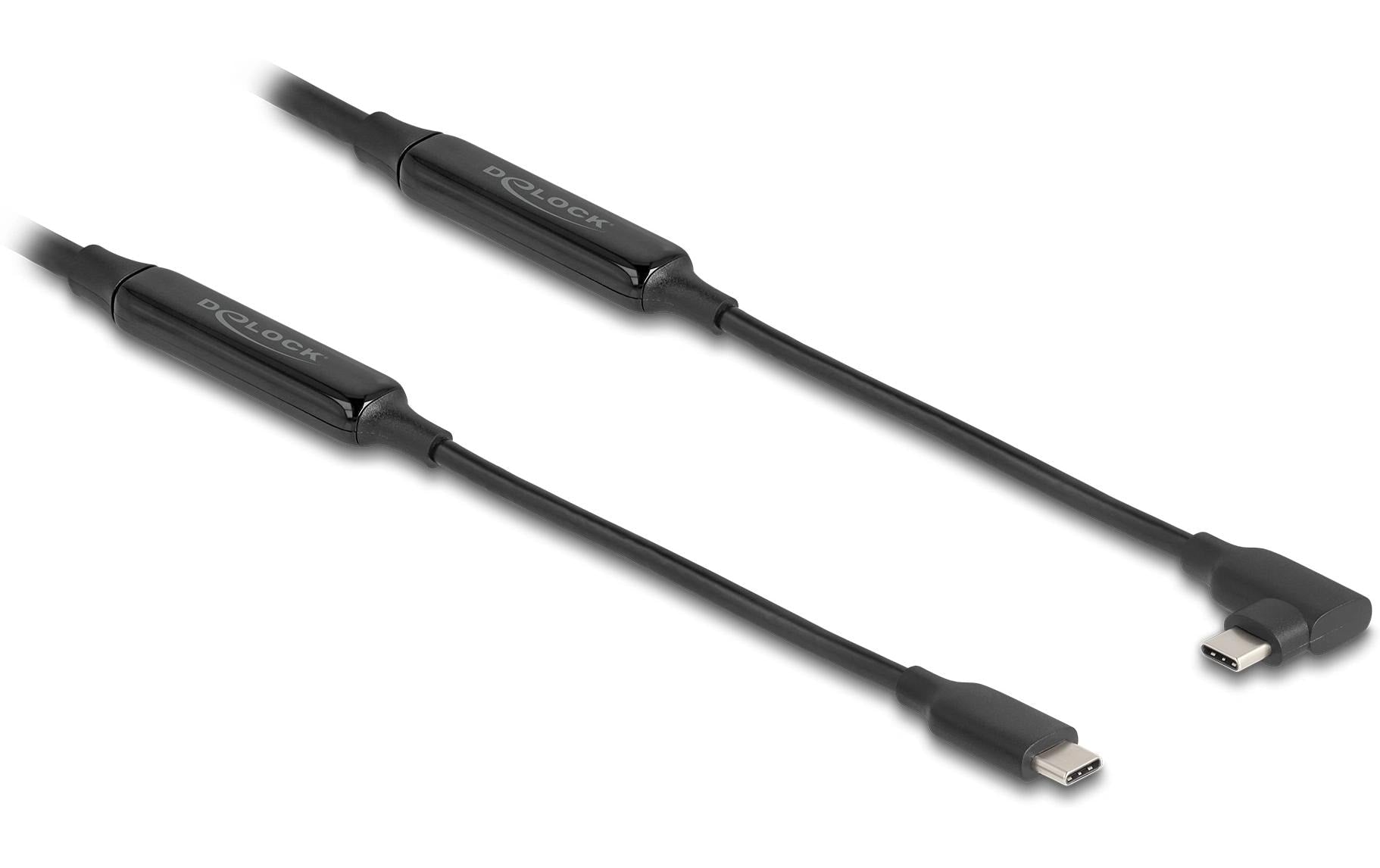 Delock AOC USB Kabel, 8k, Typ C-C, 5m 10Gbps, 60W, PD3.0, gewinkelt