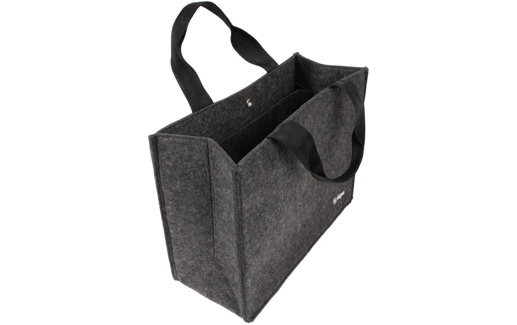 Sigel Desk Sharing Bag Basic M, dunkelgrau Filz 100% aus RPET, 360x280x150 mm