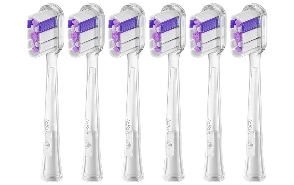 Laifen Wave Bürstenköpfe Ultra-Whitening Transparent, 6 Stück
