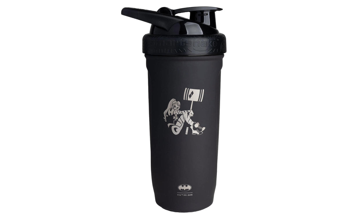 Smartshake Reforce Harley Quinn Shaker Flache, 600ml, Farbe: schwarz/weiss