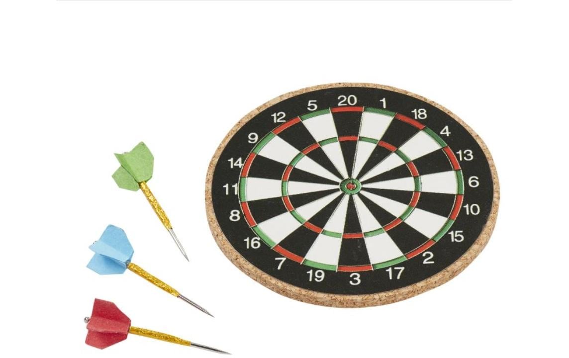 Hobbyfun Mini-Figur Dart Set ca. 5 cm, 4-teilig
