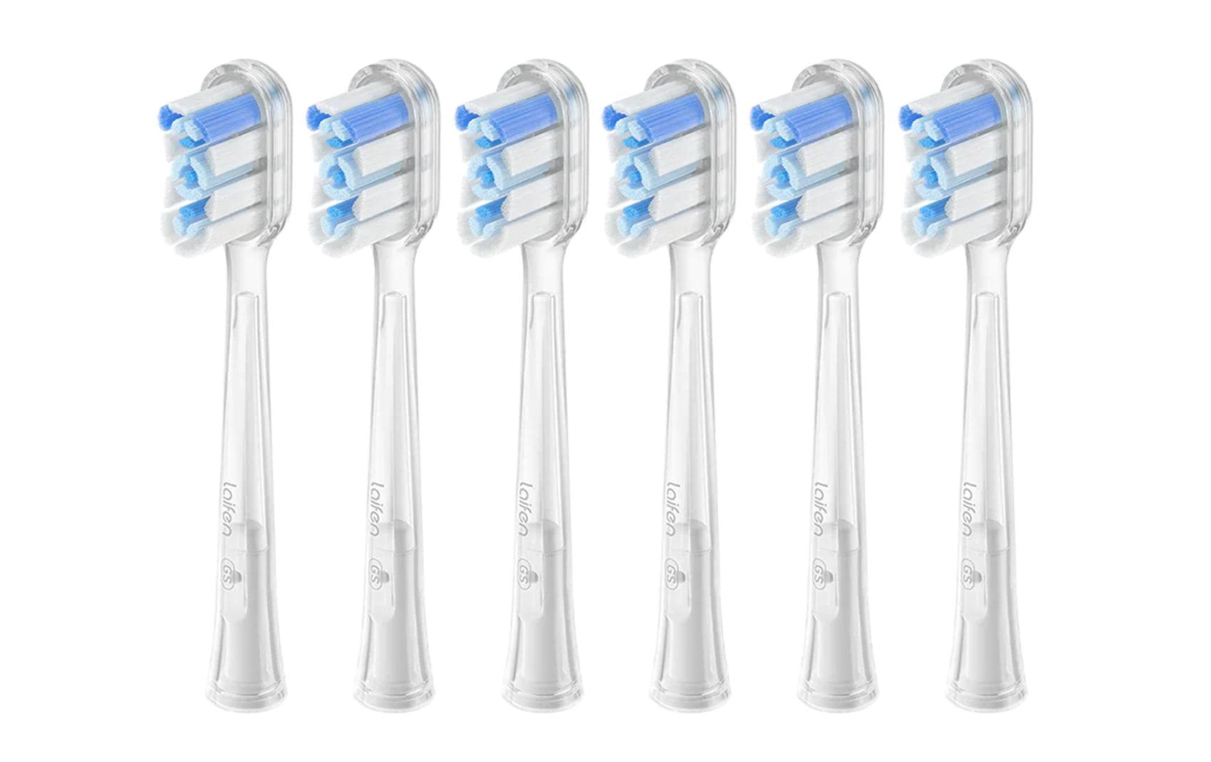 Laifen Wave Bürstenköpfe Super-Clean Transparent, 6 Stück