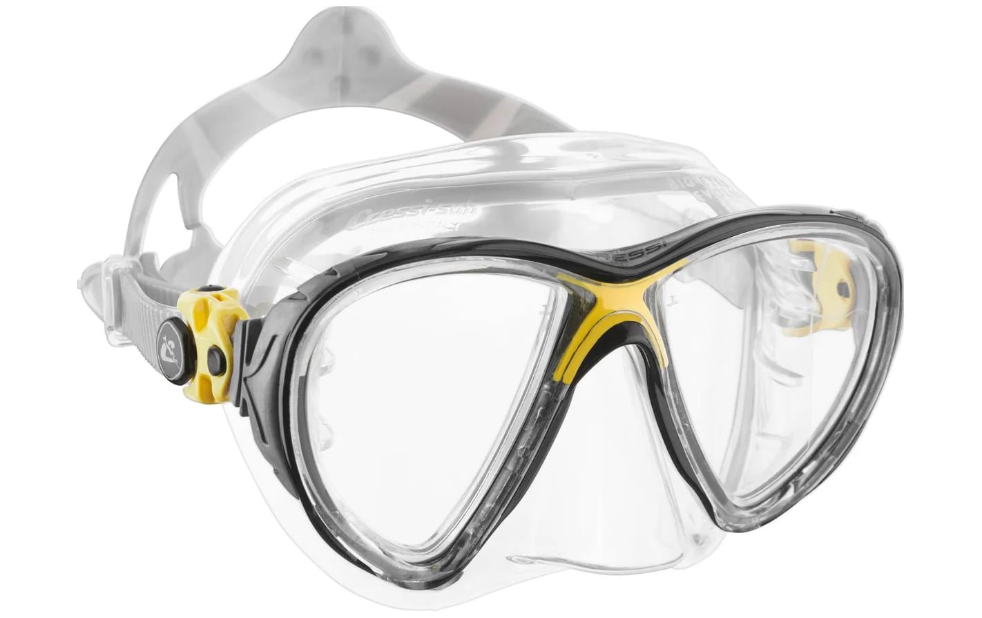 CRESSI BIG EYES EVOLUTION MASK SIL CRYSTAL/FRAME YELLOW