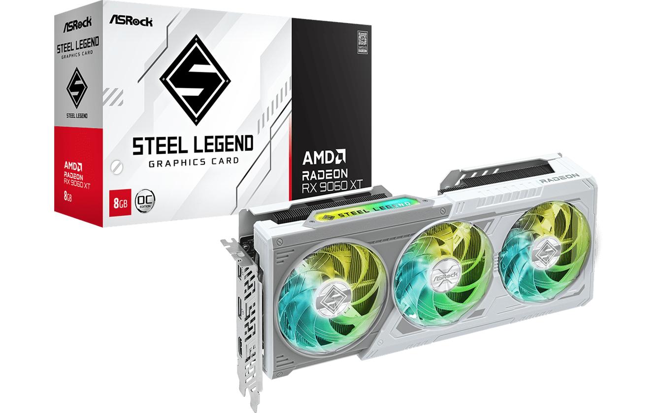 ASRock AMD Radeon RX 9060 XT Steel Leg 8G