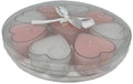 Dameco Teelichter Herzform, 9er Set Rosa und Weiss