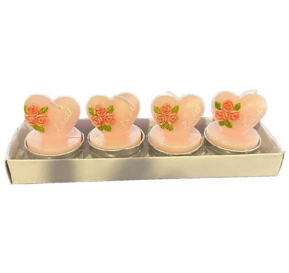 Dameco Teelichter Herzform Rosa