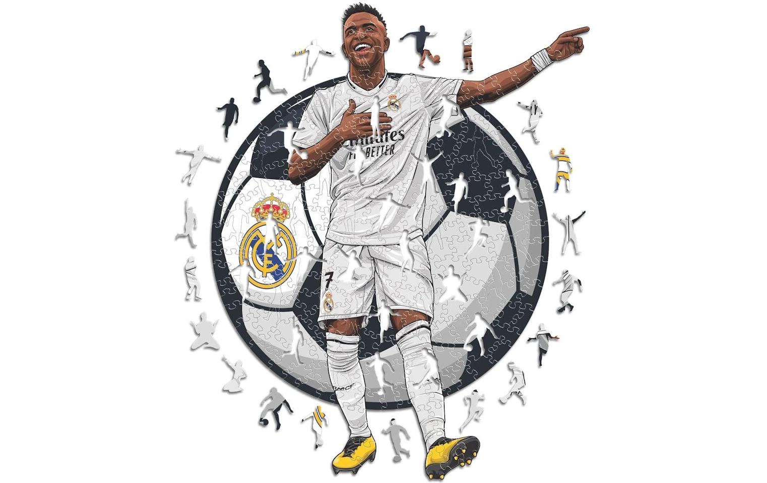 Vinicius Jr. - Real Madrid Holz Puzzle Grösse S (150 Teile)