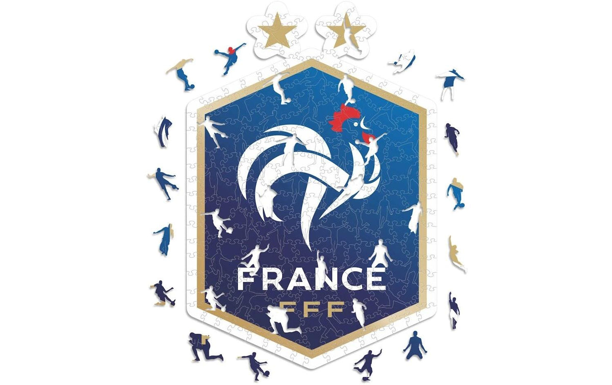 FFF FR Fussball Nationalmannschaft - Logo Holz Puzzle Grösse M (270 Teile)