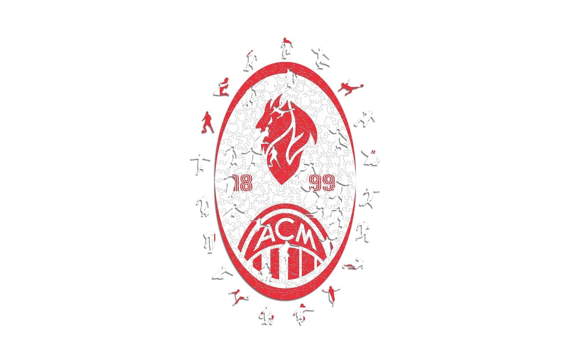 AC Milan - Retro Logo Holz Puzzle Grösse M (270 Teile)