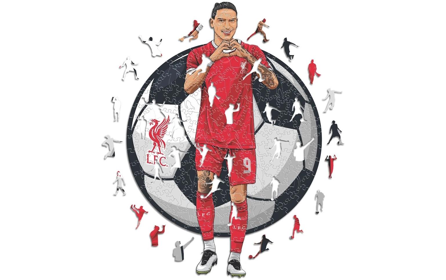 Liverpool FC - Darwin Nuñez Holz Puzzle Grösse M (270 Teile)