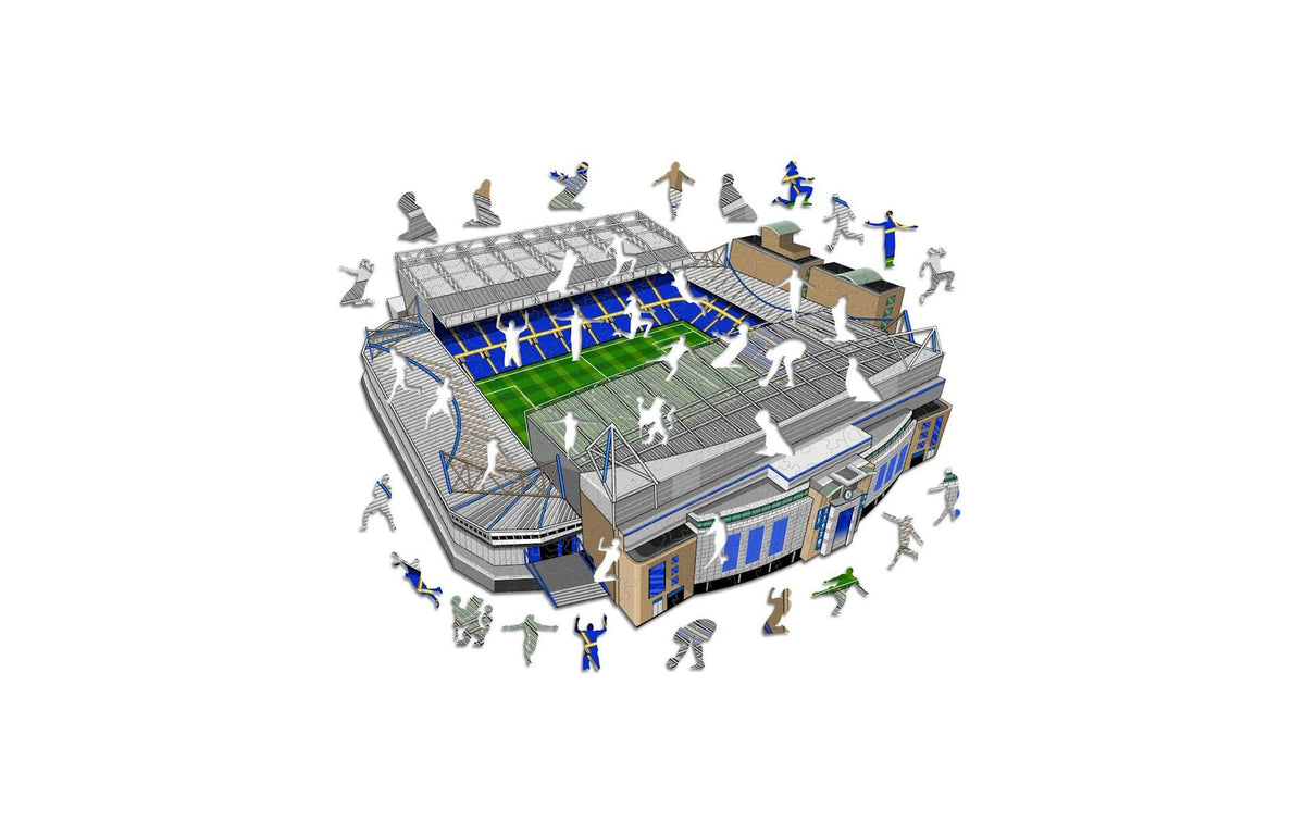 Chelesea FC - Stamford Bridge Stadium Holz Puzzle Grösse M (270 Teile)