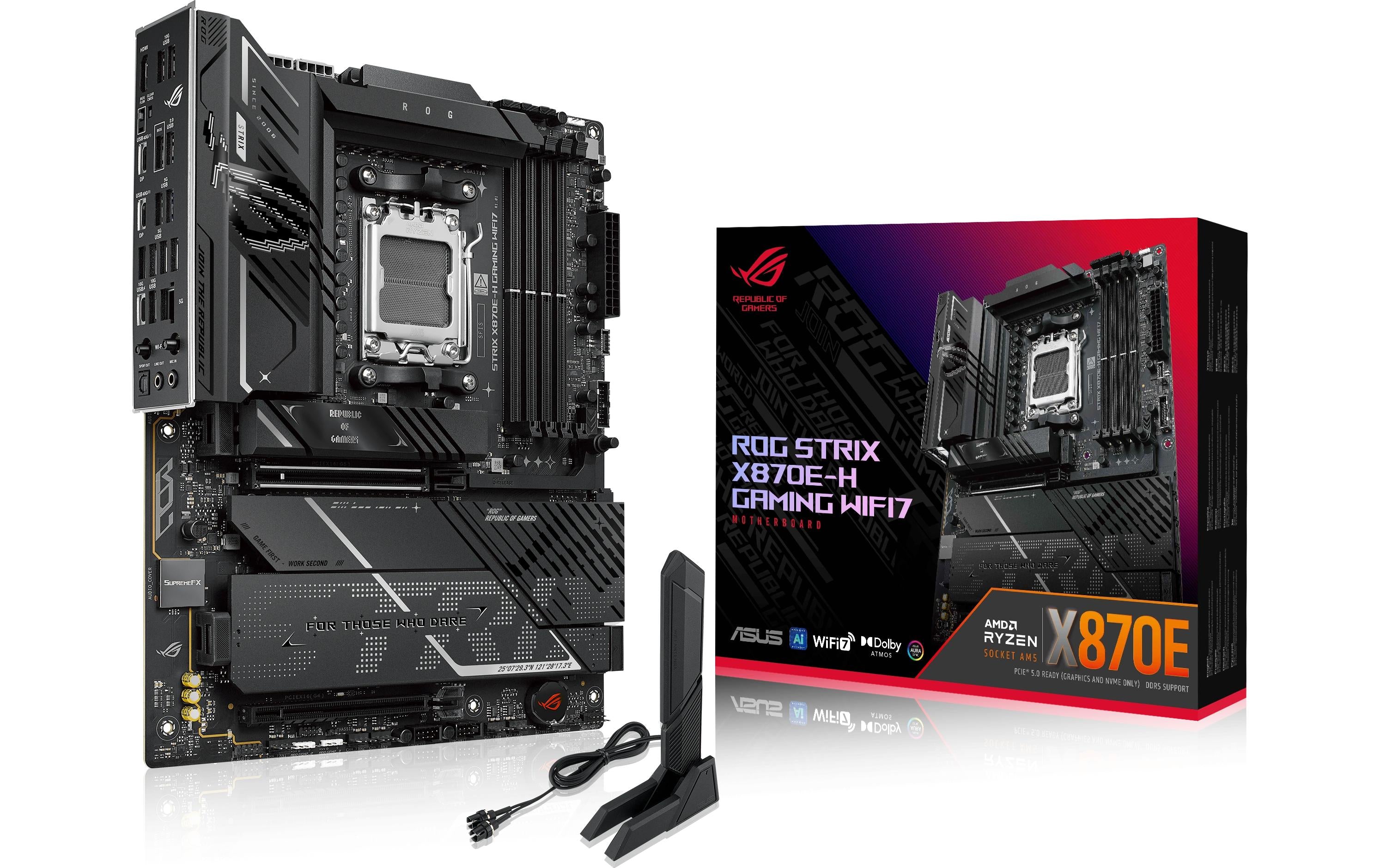 ASUS ROG STRIX X870E-H GAM WIFI7, ATX AM5, 4x DDR5, PCI-E 5.0, WIFI7