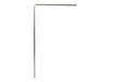 MSV Duschstange Edelstahl 80x80x80 cm Edelstahl, 3-teilig