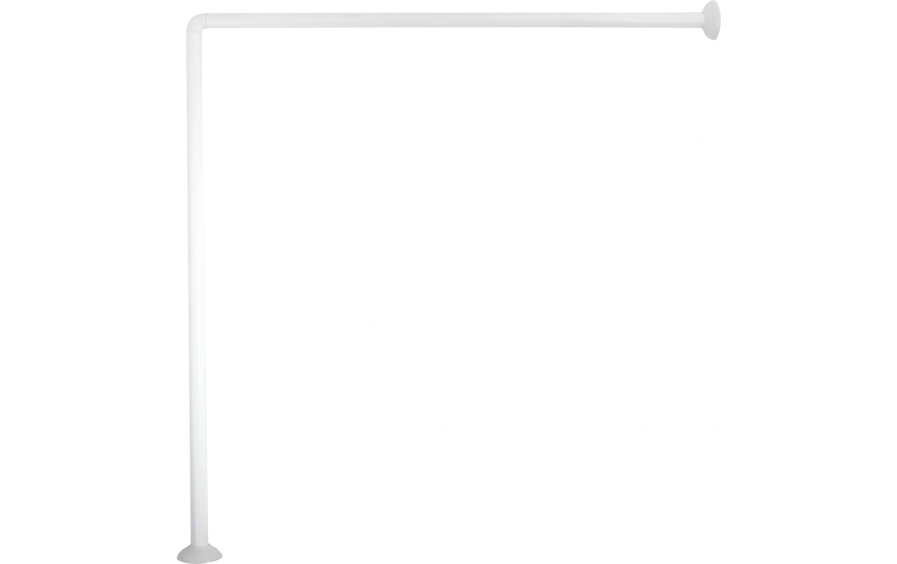 MSV Eck Duschstange Aluminium  80 x 80 cm weiss
