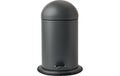 Aquanova Kosmetikeimer Ona 3L, Dunkelgrau 17-22x34 cm (DxH), Polyresin, Edelstahl
