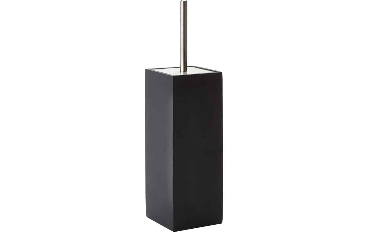 Aquanova WC-Bürstenhalter Moon, Schwarz 10x10x38.5 cm, Polymarmor, Edelstahl