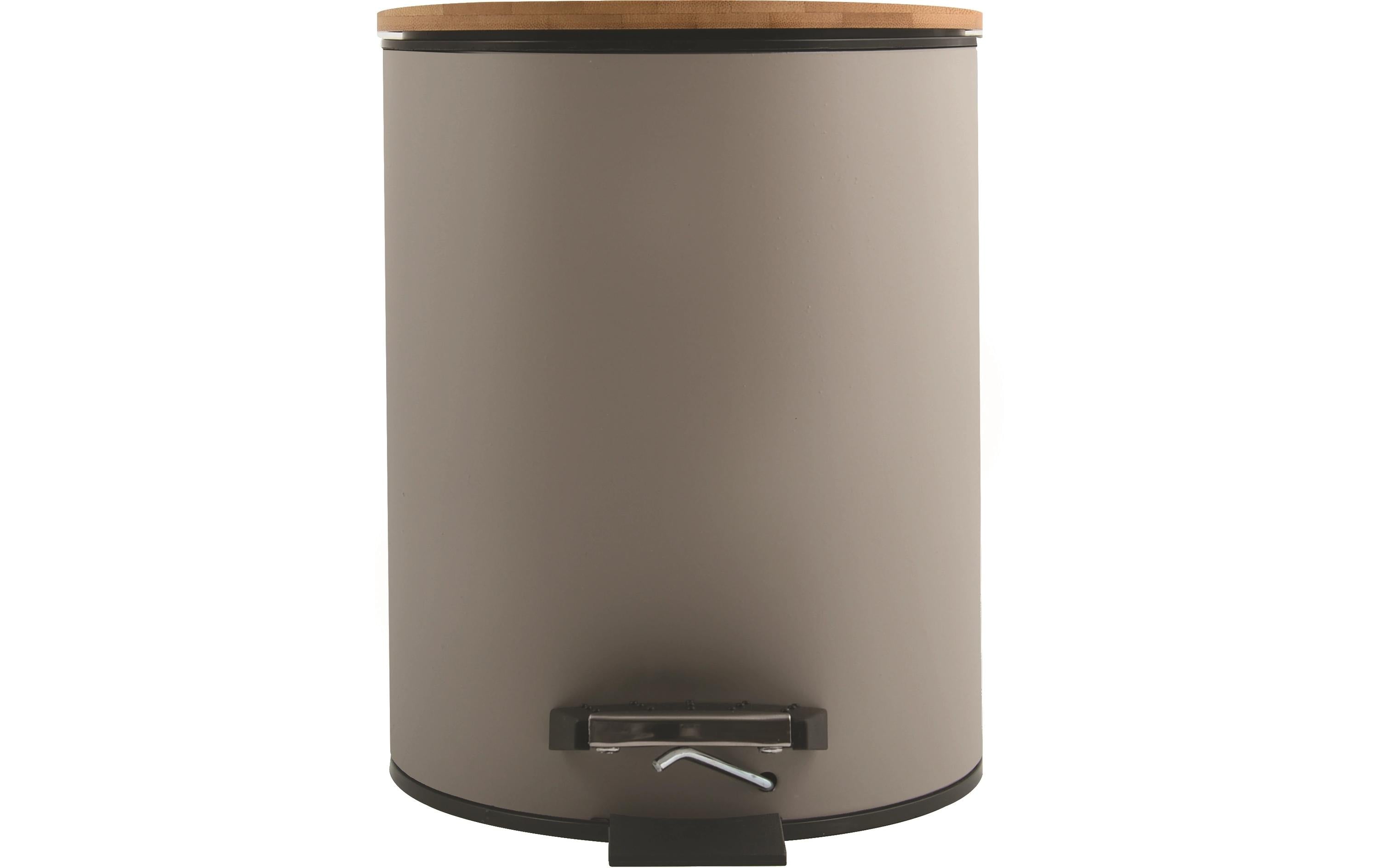Spirella Treteimer Adonis 3L Taupe, Stahl/Bambus
