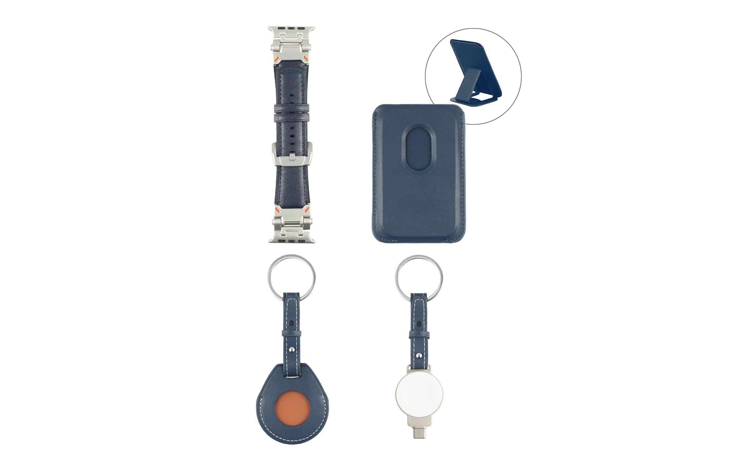 4smarts Style Zubehör-Set, 4-teilig Apple kompatibel, Blau