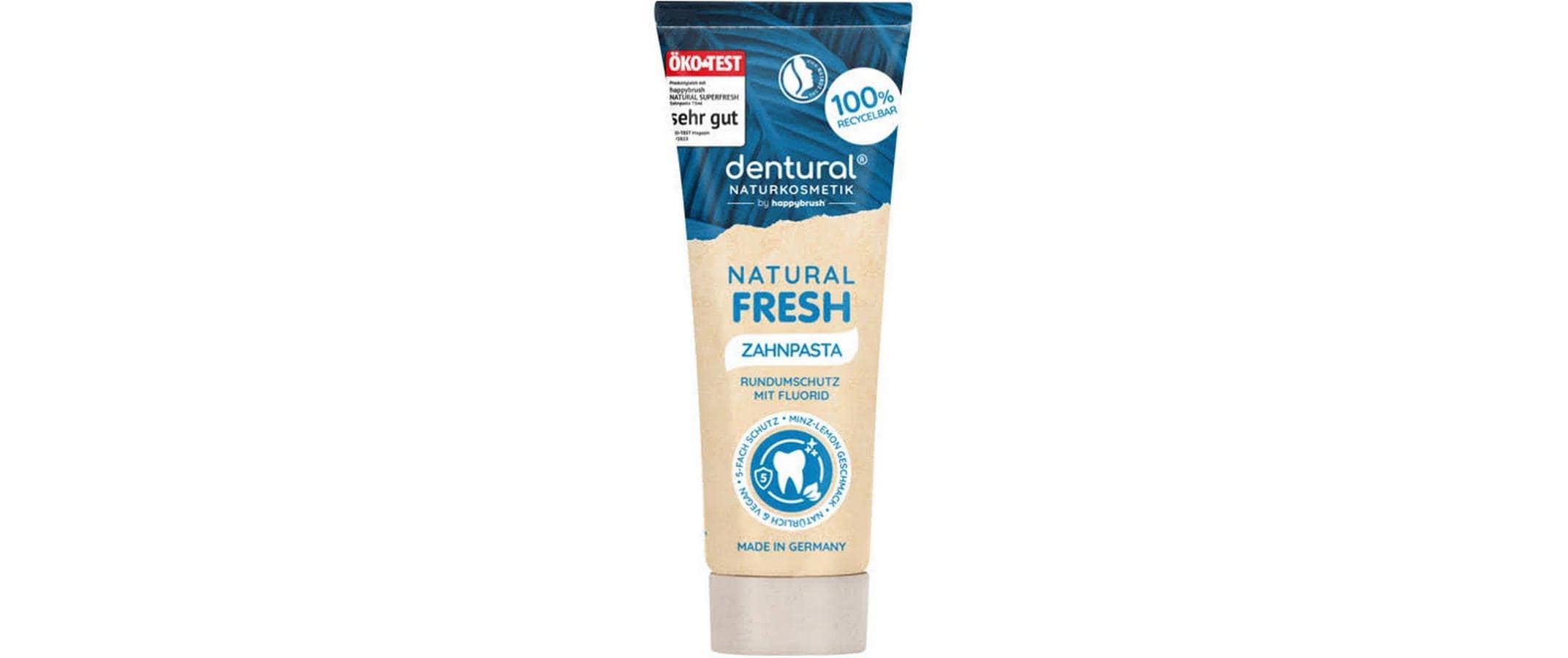 happybrush SuperFresh Zahnpasta Minz-Lemon Geschmack, vegan