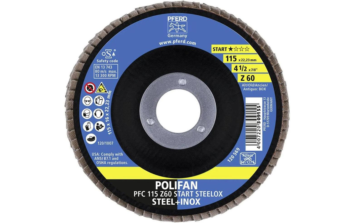 POLIFAN Fächerscheibe START STEELOX Z-Box PFC 115 Z60 START STEELOX