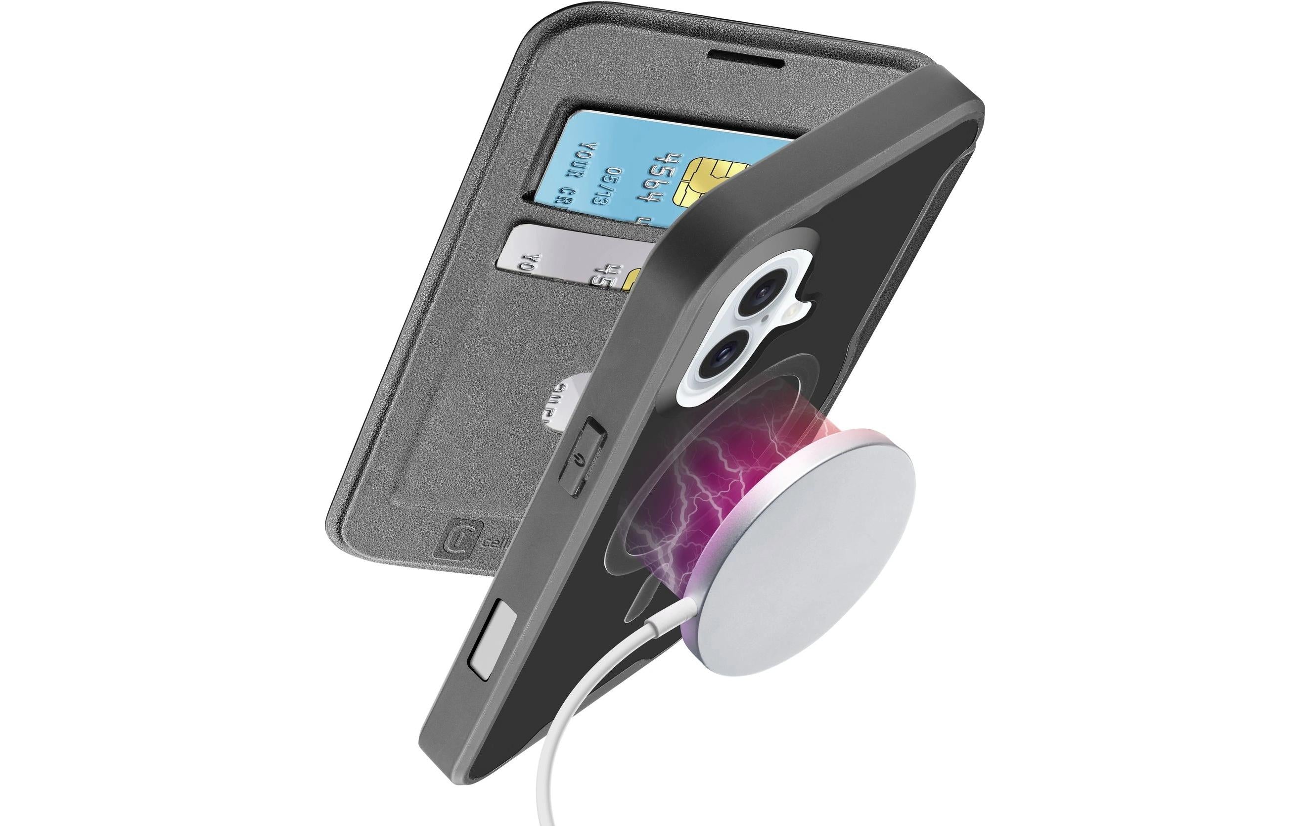 Cellular Book Case inkl. MagSafe iPhone 16, Black